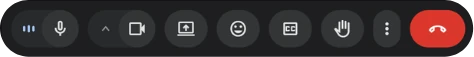 Video call control bar